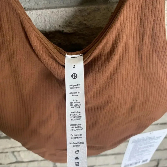 Lululemon Align Ribbed High-Neck Tank Top Roasted Brown - Picture 6 of 7